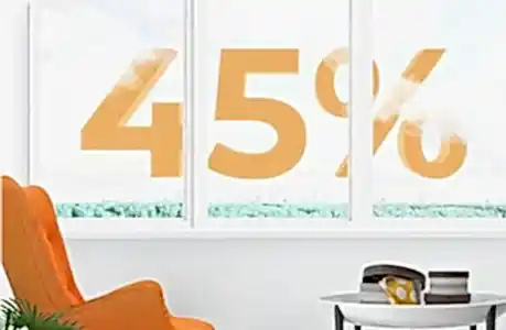 45% на раздвижное остекление лоджии из алюминия
