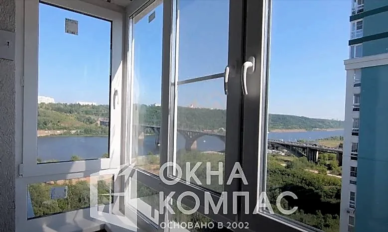 Фото объекта Остекление Г-образного балкона в Нижнем Новгороде.