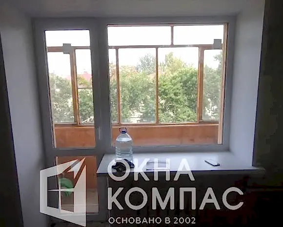 Фото объекта Остекление балконного блока с глухим окном в Нижнем Новгороде.