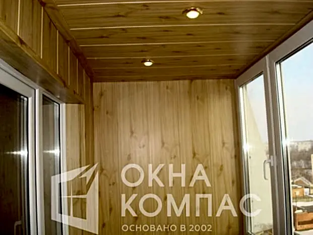 Фото объекта Отделка стен балкона панелями МДФ